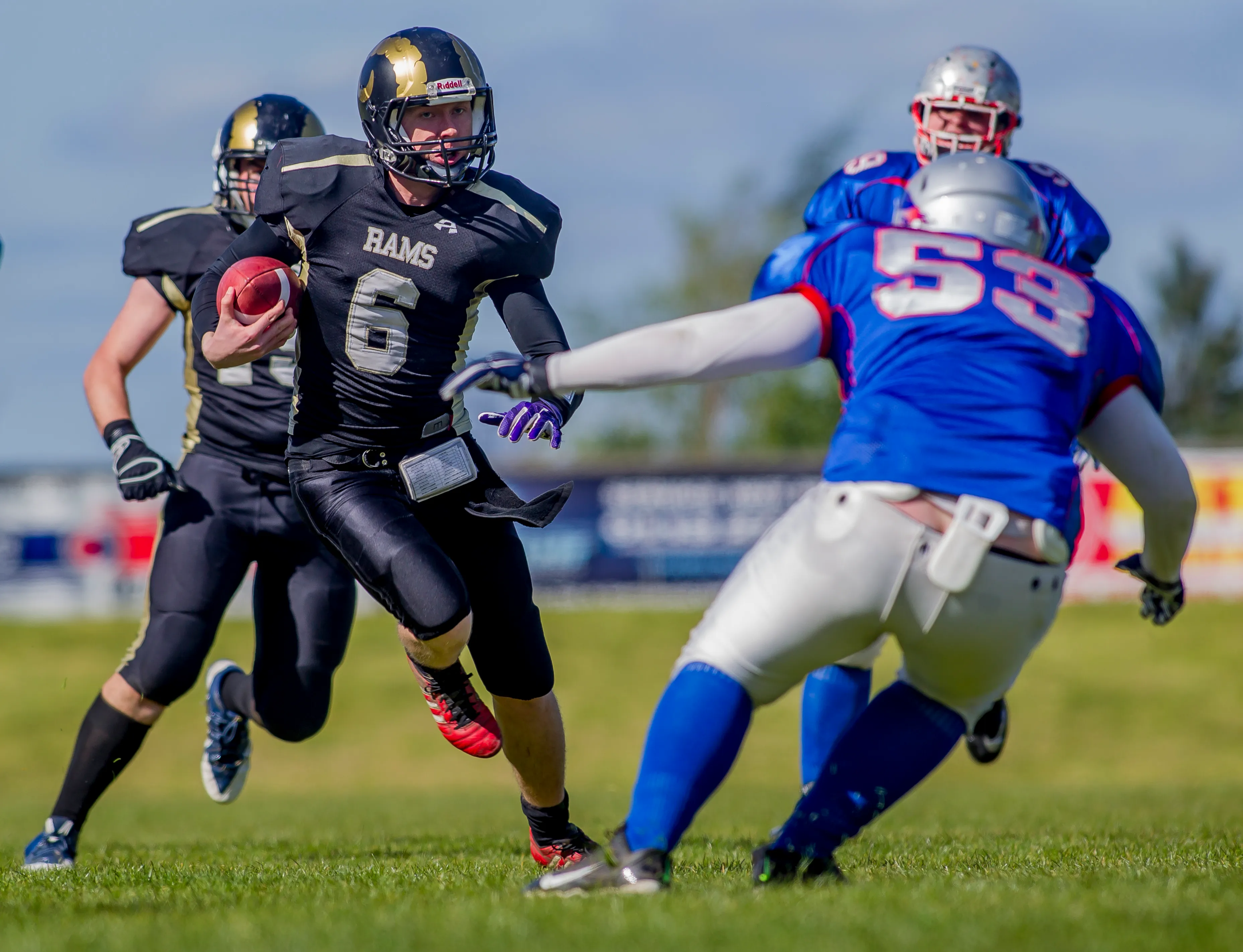 Dan Haywood runs with the ball