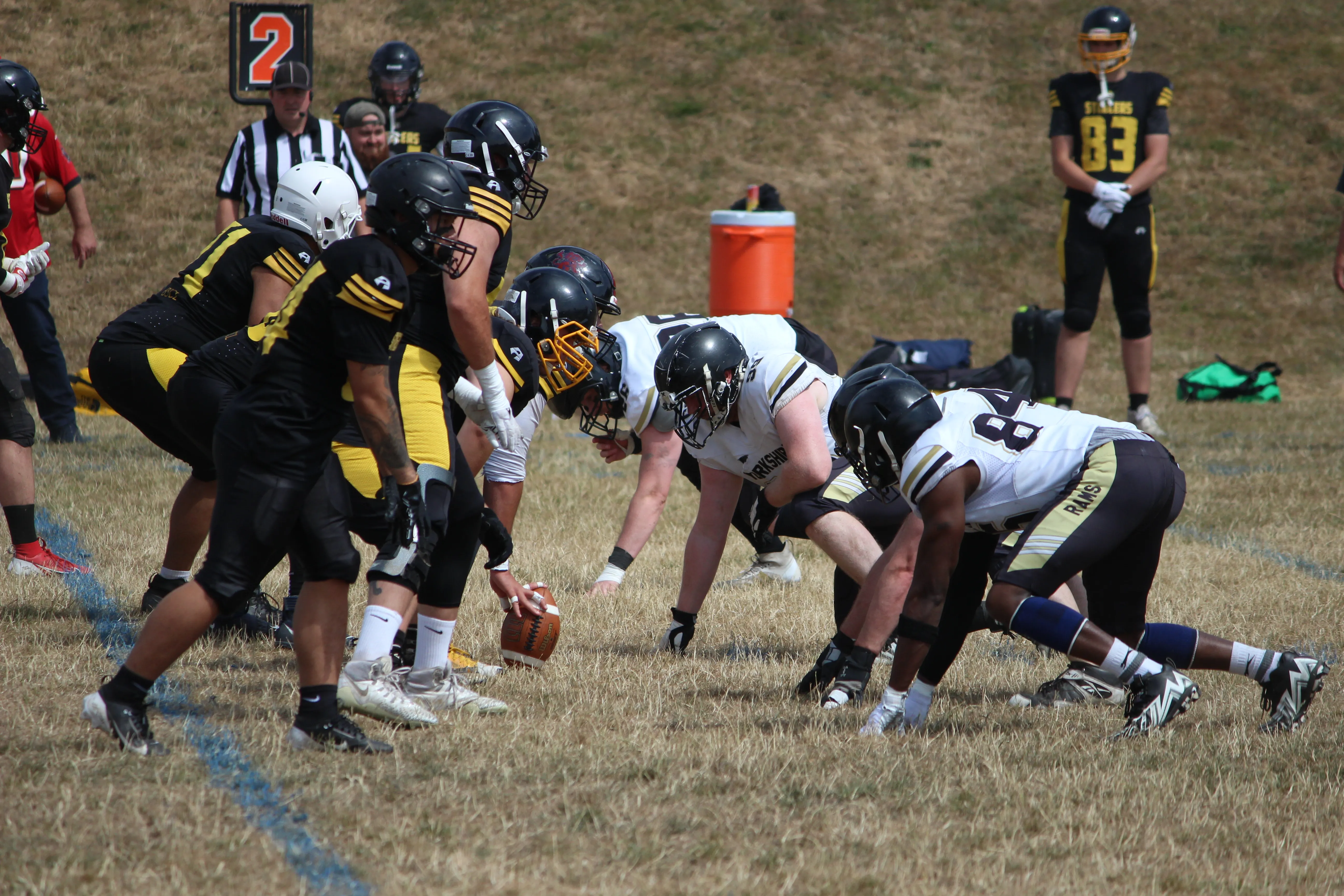 The Rams and Steelers lock horns at the line of scrimmage